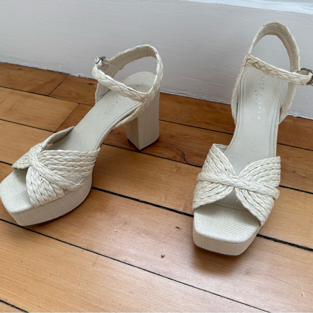Marc Jacobs Ivory Braided Platform Heels
